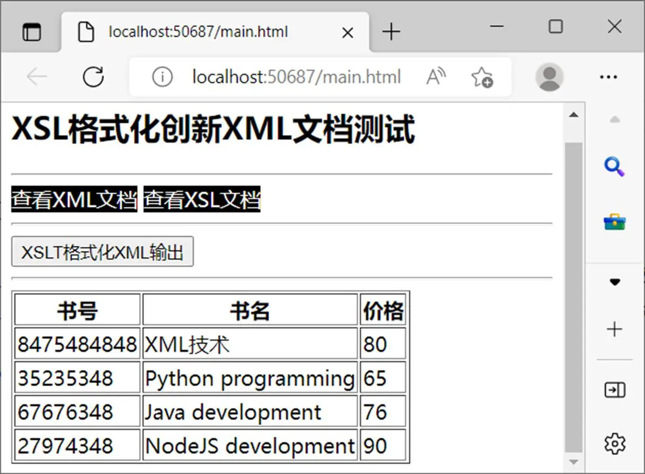 XSL格式化创新XML文档测试
